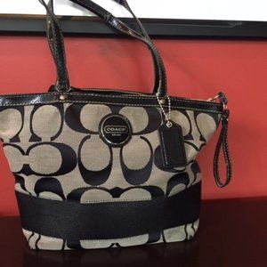 Coach Signature Stripe Tote F17433